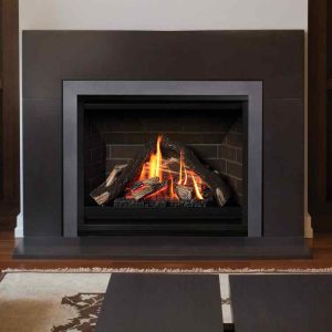 Valor H3 Traditional logs and red brick liner