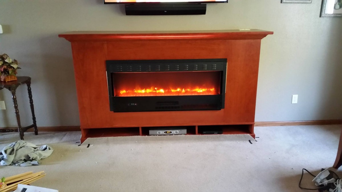 Electric fireplace installation